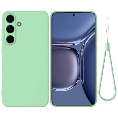Силіконовий чохол Solid Color Liquid Silicone  для Samsung Galaxy S25+ 5G - зелений