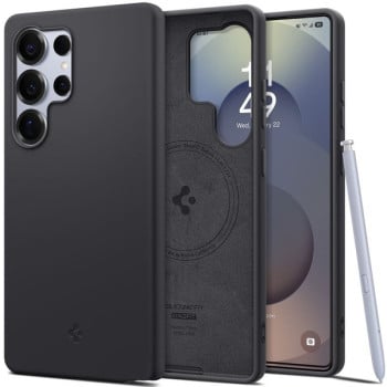 Оригінальний чохол Spigen Silicone Fit Mag MagSafe для Samsung Galaxy S25 Ultra - Black