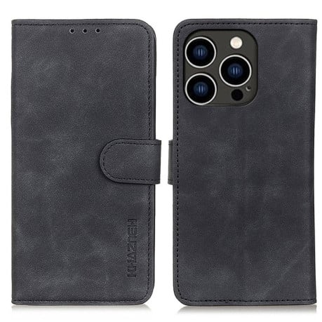 Чохол-книжка KHAZNEH Cowhide Texture на iPhone 16 Pro Max - чорний