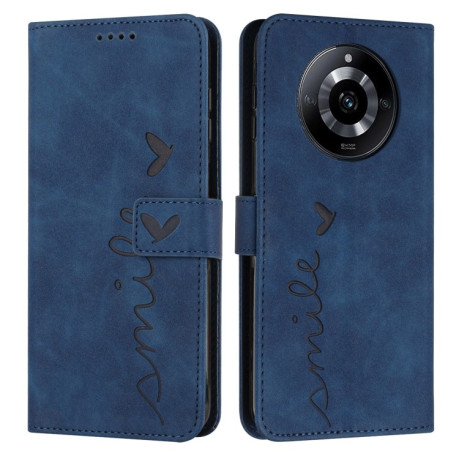Чохол-книжка Skin Feel Heart Amile для Realme 11 Pro 5G - синій