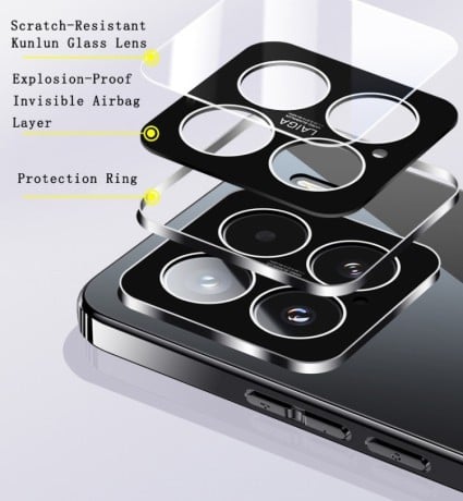 Противоударный чехол Electroplating Ice Crystal Airbag Full Coverage Shockproof для Xiaomi 15 - серый