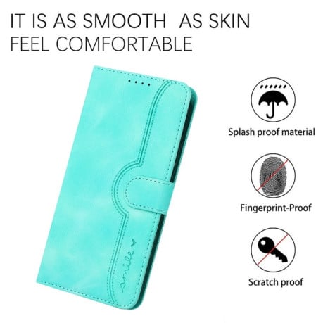 Чехол-книжка Skin Feel Heart Amile для Realme C53/C51 - голубой