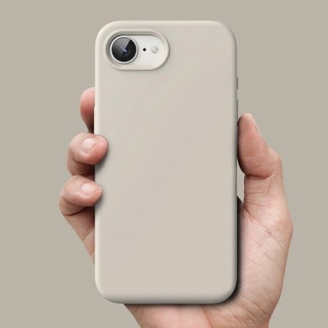 Оригинальный силиконовый чехол Ringke Silicone Magsafe для iPhone 16e - Beige