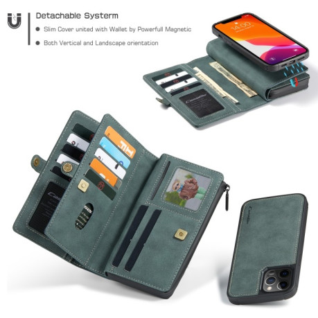 Шкіряний чохол-гаманець CaseMe 018 на iPhone 12 / 12 Pro - зелений