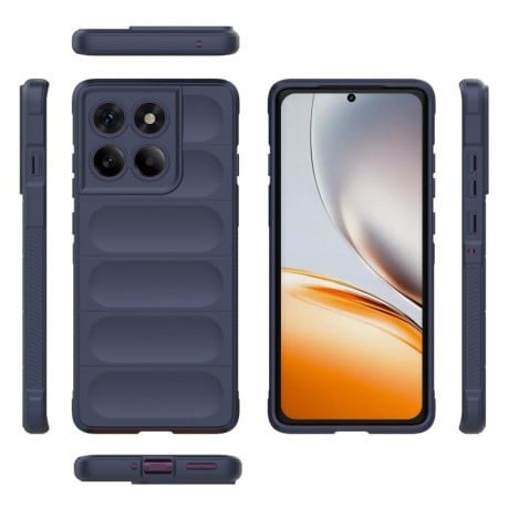 Силиконовый чехол Magic Flannel для Motorola Edge 60 Pro 5G - синий