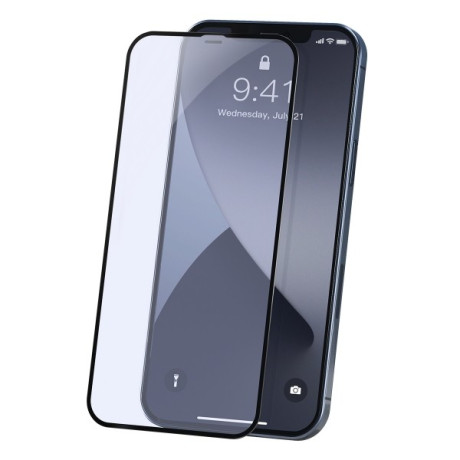 Комплект захисного скла Baseus 0,23 mm Anti Blue Light для iPhone 12 /12 Pro - чорні