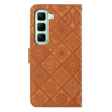Чохол-книжка Ethnic Style для Infinix Hot 50 4G - коричневий