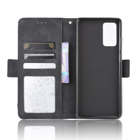 Кожаный чехол-книжка Wallet Style Skin на Samsung Galaxy S20 FE - черный
