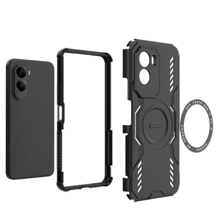 Протиударний чохол Butterfly Armor з MagSafe на Xiaomi Poco M7 4G 169mm - синій