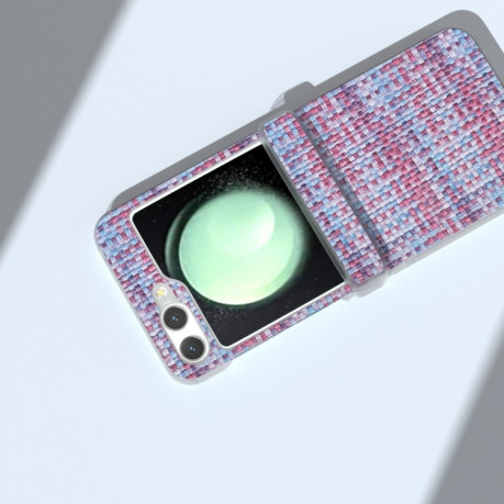 Чехол Grid Texture для Samsung Galaxy  Flip 6 5G - фиолетовый