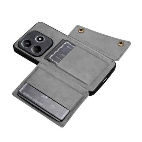 Протиударний чохол Double Buckle для Xiaomi Redmi Note 14 5G - сірий