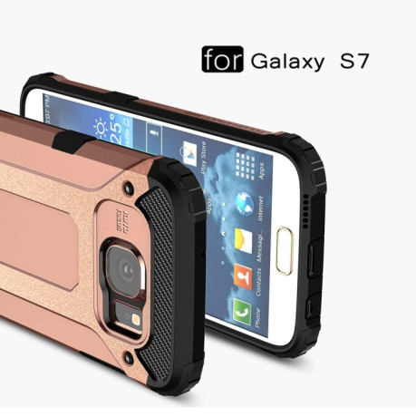 Противоударный чехол Rugged Armor на Galaxy S7 / G930 - розовое золото