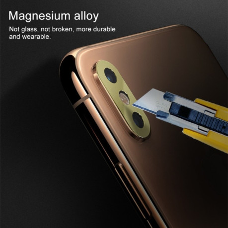 Комплект захисного скла на камеру 3 PCS 10D для iPhone XS Max / XS / X - рожеве золото