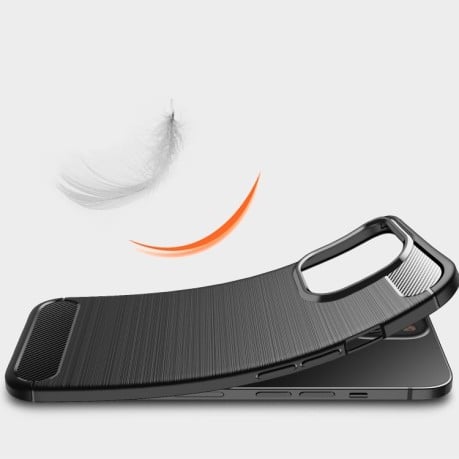 Чехол Brushed Texture Carbon Fiber на iPhone 13 Pro - красный