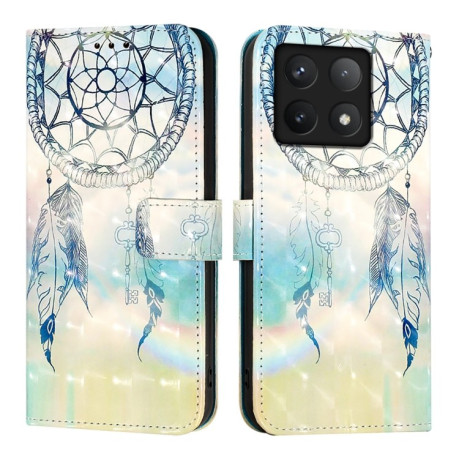 Чехол-книжка 3D Painting для Xiaomi 14T Pro - Dream Wind Chimes