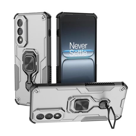 Противоударный чехол Metal Kickstand TPU Hybrid PC на OnePlus Ace 5 Ultra / Nord 5 - серый