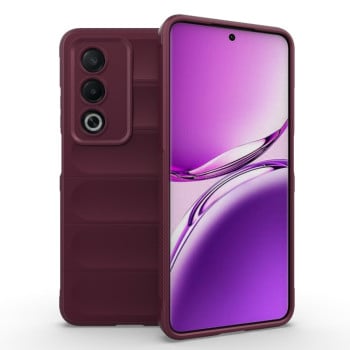 Силіконовий чохол Magic Flannel для OPPO A80 5G/A3 Pro - винно-червоний