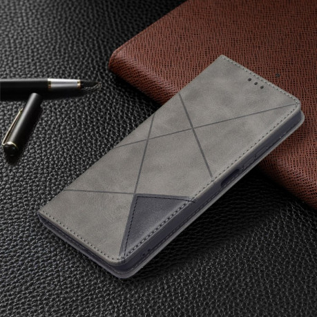 Чехол-книжка Rhombus Texture для Xiaomi Mi 11T - серый