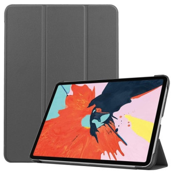 Чехол Custer Texture Three-folding Sleep/Wake-up на iPad Air 10.9 2022/2020 - серый