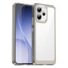 Противоударный чехол Colorful Acrylic Series с цветной силиконовой боковиной на OPPO Reno15 F 5G — прозрачно-серый