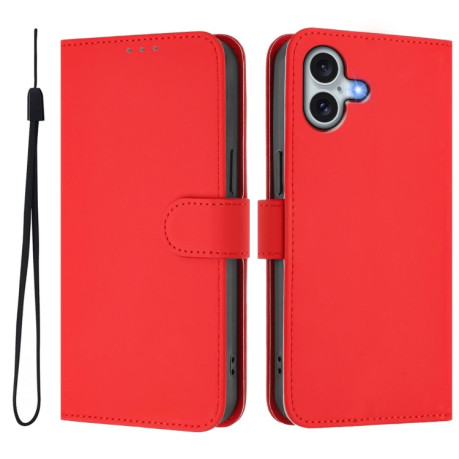 Чехол-книжка Skin Feel S-type для iPhone 16 Plus - красный