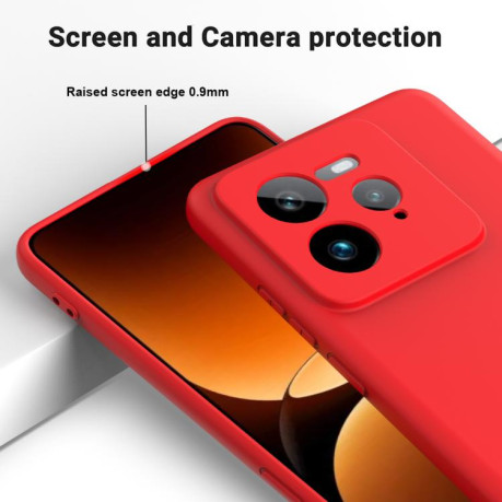 Силиконовый чехол Solid Color Liquid Silicone на Realme GT 7 Pro - красный