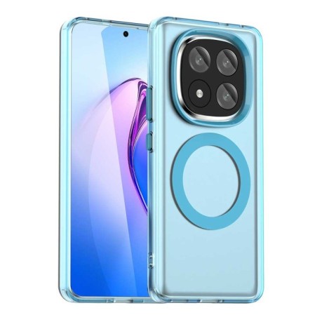 Противоударный чехол MagSafe Holder PC Hybrid для Xiaomi Redmi Note 14 Pro+ 5G - синий