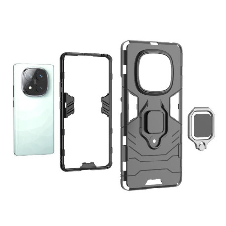 Противоударный чехол HMC 360 Degree Rotating Holder на Redmi Note 14 Pro 4G - черный