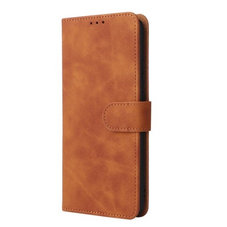Чехол-книжка Solid Color Skin Feel на Xiaomi Poco C40/Redmi 10c - коричневый