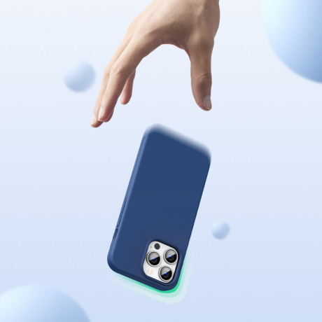 Оригинальный силиконовый чехол Ugreen Flexible Rubber для iPhone 13 Pro Max - синий