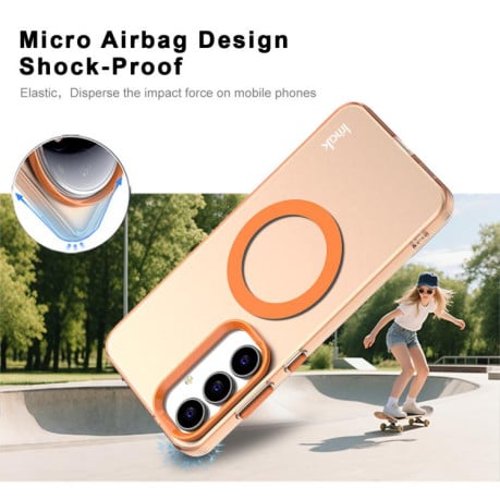 Чехол IMAK Candy Series с MagSafe на Samsung Galaxy S25 FE 5G - оранжевый