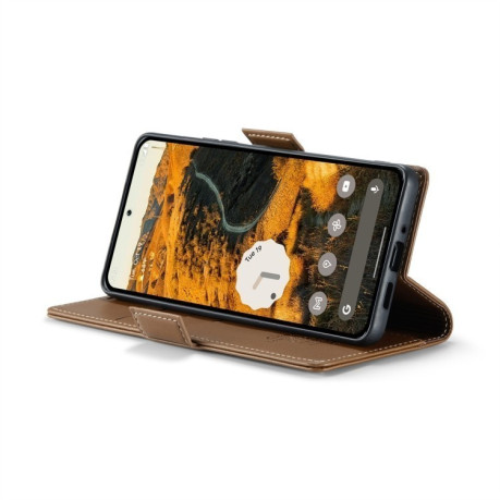 Чохол-книжка CaseMe 023 Butterfly Buckle Litchi Texture RFID Anti-theft Leather для Google Pixel 9 Pro XL - коричневий