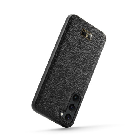 Противоударный чехол Fierre Shann Leather для Samsung Galaxy S23+ 5G - Lychee Black