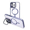 Противоударный чехол MagSafe Magnetic Holder для iPhone 15 Pro - синий