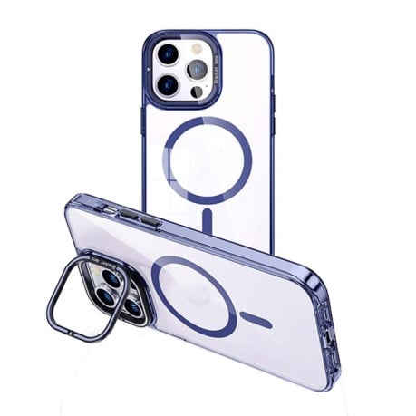 Противоударный чехол MagSafe Magnetic Holder для iPhone 15 Pro Max - синий