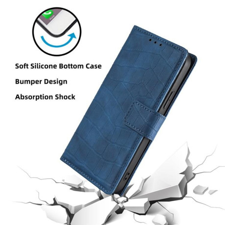 Чехол-книжка Skin Feel Crocodile Texture для OPPO A5 Pro 5G - синий