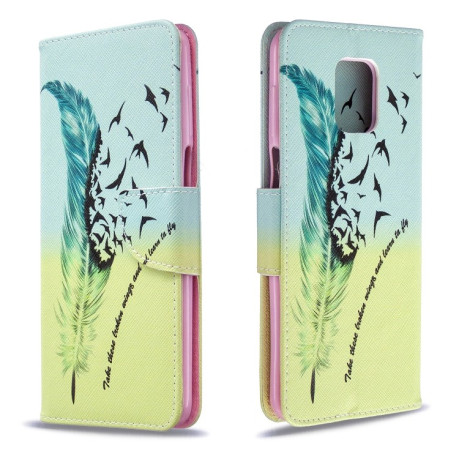 Чохол-книжка Colored Drawing Series на Xiaomi Redmi Note 9S / Note 9 Pro / Note 9 Pro Max - Feather