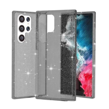 Протиударний чохол Terminator Style Glitter для Samsung Galaxy S23 Ultra 5G - чорний