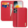 Кожаный чехол-книжка DUX DUCIS Hivo Series на iPhone 17 Pro - красный