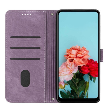 Чехол-книжка Skin Feel Stripe Pattern для Infinix Smart 8 - фиолетовый