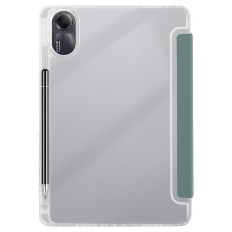 Чехол-книжка Clear Acrylic Demation Leather для Xiaomi Redmi Pad SE 11 2025 / Pad 2 - зелений