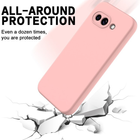 Силіконовий чохол Solid Color Liquid Silicone Google Pixel 9a - рожевий