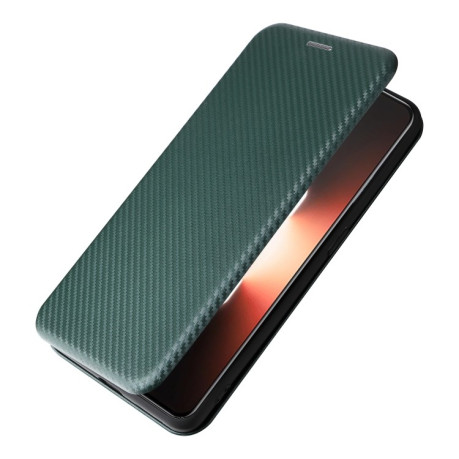 Чохол-книжка Carbon Fiber Texture на Realme GT Neo 5 5G / GT3 5G- зелений