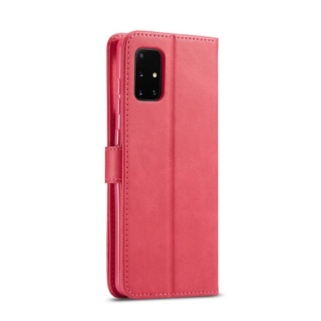 Чехол книжка LC.IMEEKE Calf Texture на Samsung Galaxy A03s - красный