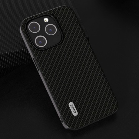 Ударозащитный чехол ABEEL Carbon Fiber на iPhone 15 Plus - черный