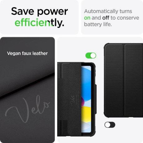 Оригинальный чехол-книжка Spigen Rugged Armor ”Pro” для iPad 11(2025)/iPad 10.9 (2022) - Black