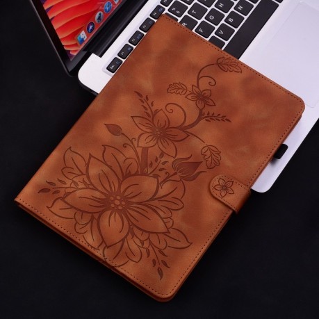Чохол-книжка Lily Embossed Leather для Xiaomi Pad 7/Pad 7 Pro - коричневий