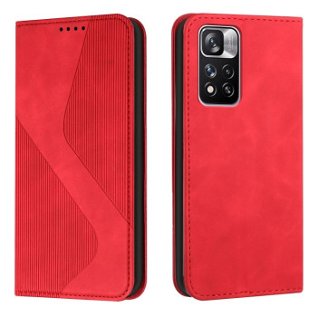 Чехол-книжка с мягким покрытием (Skin Feel) со шнурком на Xiaomi Redmi Note 11 Pro 5G (China)/11 Pro+ - красный