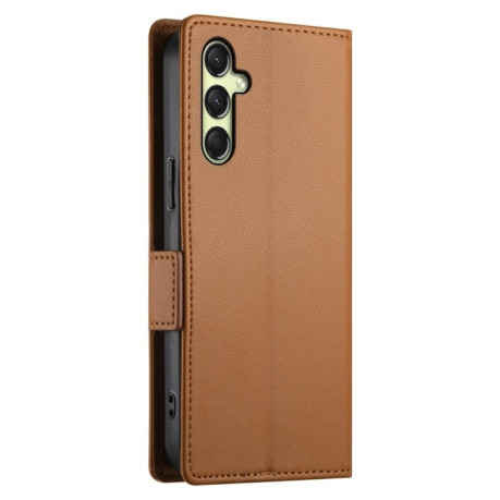 Чохол-книжка Side Buckle Magnetic Frosted Leather для Samsung Galaxy A16 5G - коричневий