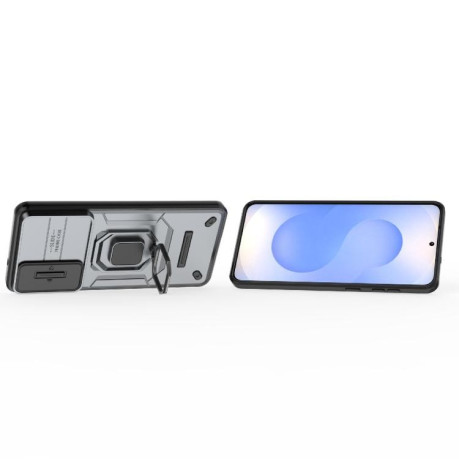 Противоударный чехол Sliding Camshield для Samsung Galaxy S25 Edge 5G - серый